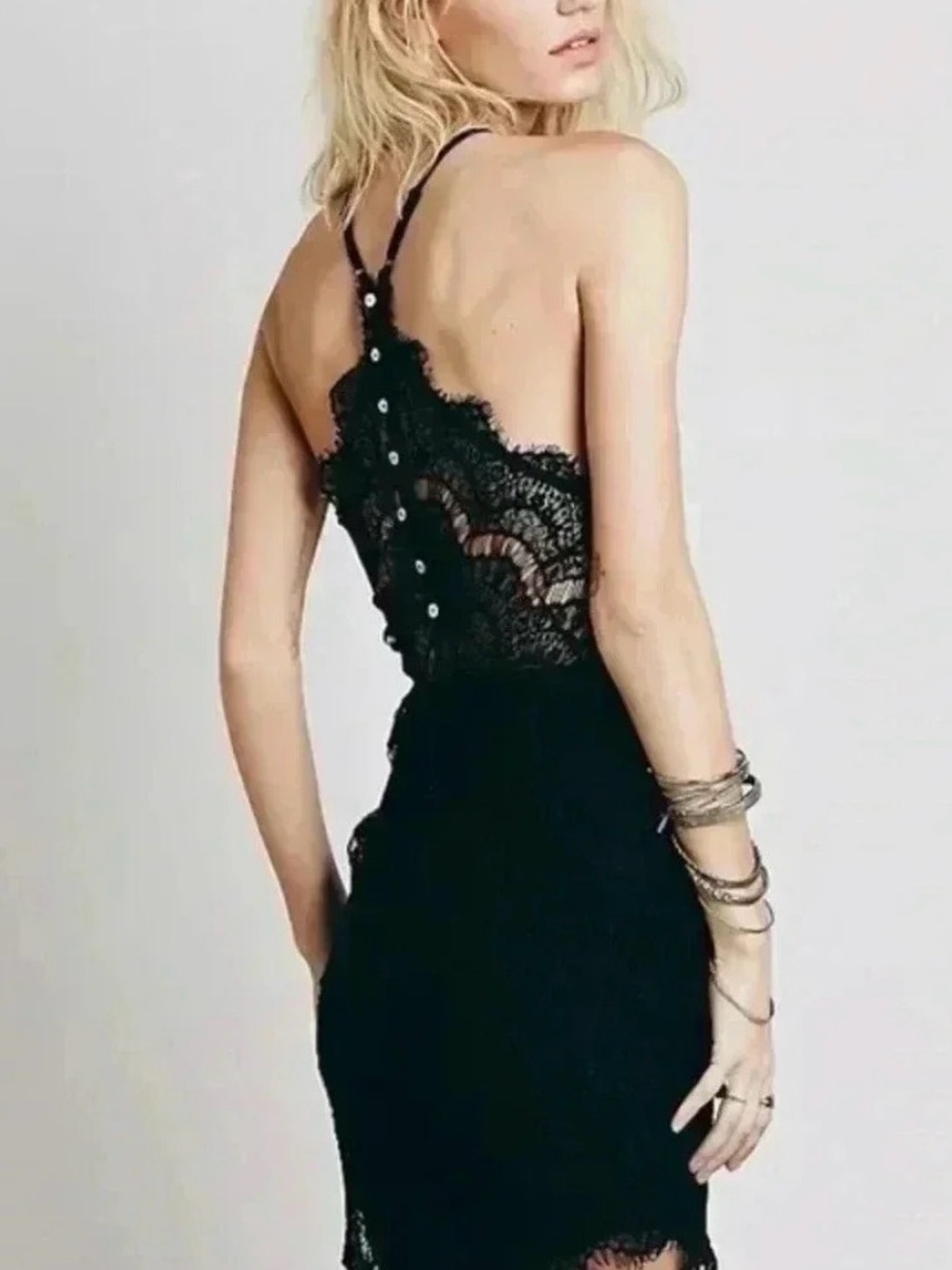 Free People S Lace Back Bodycon Dress - Women's Elegant Evening Dress